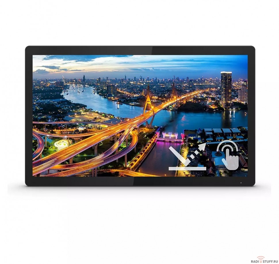 LCD PHILIPS 23.8" 242B1TFL/00 черный {IPS Multi-Touch 1920x1080 75Hz 4ms 178/178 350cd DVI HDMI}