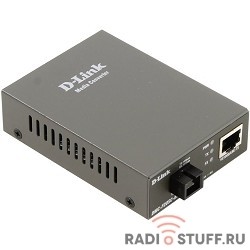D-Link DMC-F20SC-BXU/A1A WDM медиаконвертер с 1 портом 10/100Base-TX и 1 портом 100Base-FX с разъемом SC (ТХ: 1310 нм; RX: 1550 нм) для одномодового оптического кабеля (до 20 км)