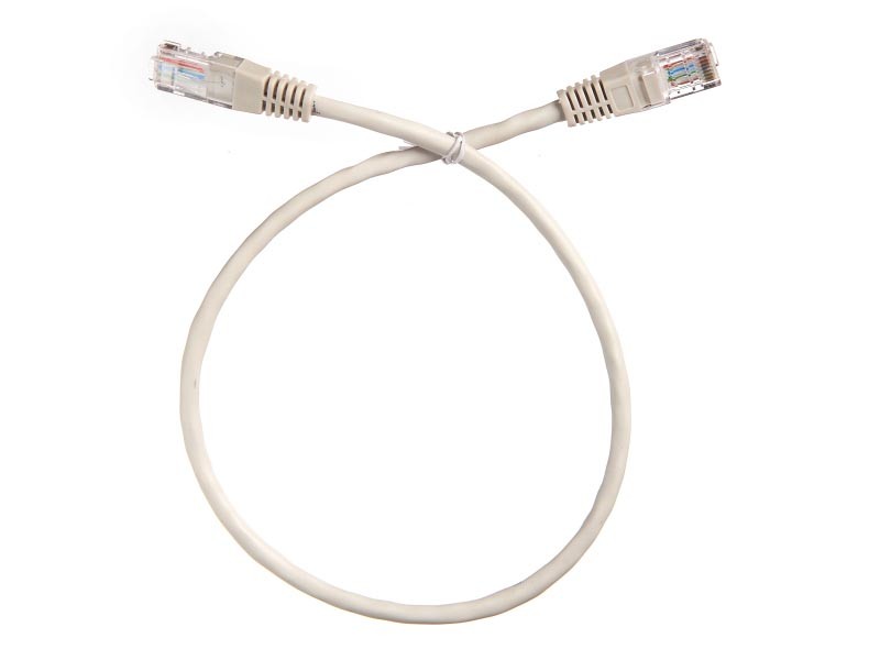 Патч-корд Technolink "C" UTP4 cat.5е, 0.5м, CCA, LSZH, серый, литой коннектор