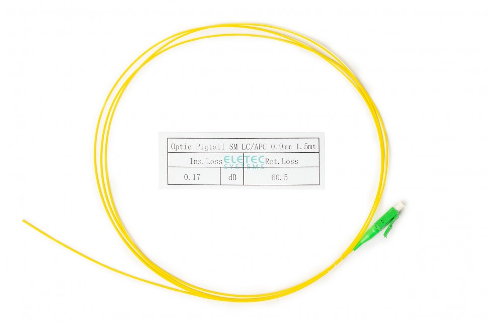 Пигтейл SM LC/APC  buffer 0.9мм 9/125, 1,5 м