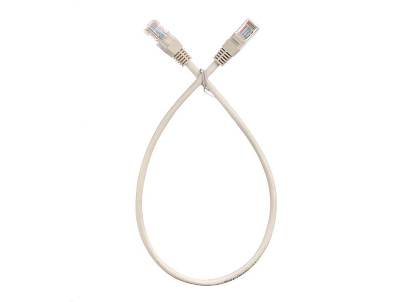 Патч-корд Technolink UTP4 cat 5е, 0,5м, ВС, LSZH, серый, литой коннектор (упак 10)