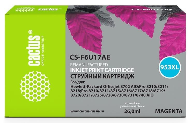 Картридж MAGENTA NO.953XL 26ML CS-F6U17AE CACTUS