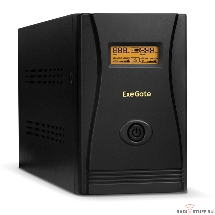 Exegate EP285503RUS ИБП ExeGate SpecialPro Smart LLB-1500.LCD.AVR.EURO.RJ <1500VA/950W, LCD, AVR, 4 евророзетки, RJ45/11, Black>