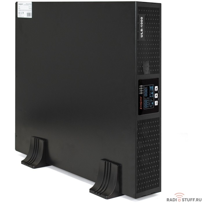 Exegate EP285646RUS ИБП On-line ExeGate PowerExpert ULS-1000.LCD.AVR.C13.USB.RS232.SNMP.2U <1000VA/1000W, On-Line, PF=1, LCD, 4*IEC-C13, RS232, USB, SNMP-slot, Rackmount 2U/Tower, Black>