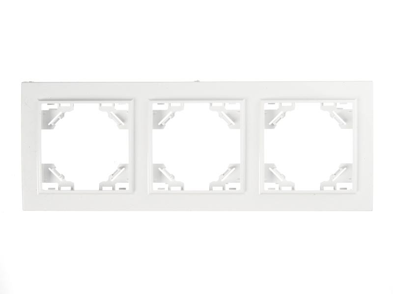 Рамка Technolink Electric 3-постовая, пластик, IP20, цвет белый РАСПРОДАЖА