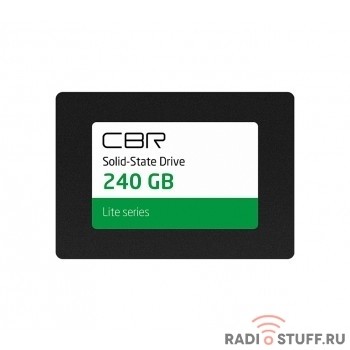 CBR SSD-240GB-2.5-LT22, Внутренний SSD-накопитель, серия "Lite", 240 GB, 2.5", SATA III 6 Gbit/s, SM2259XT, 3D TLC NAND, R/W speed up to 550/520 MB/s, TBW (TB) 120