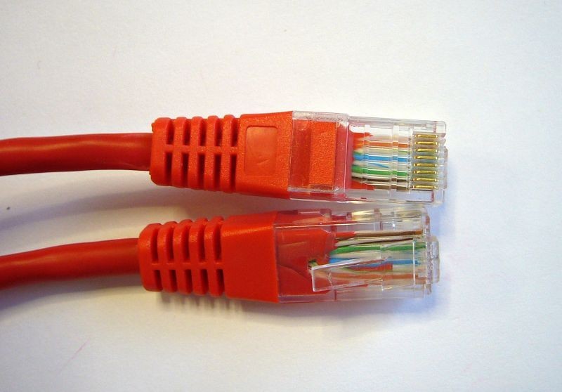 Патч-корд, UTP4, cat.5e, 1м, Сu, красный, TechnoLink