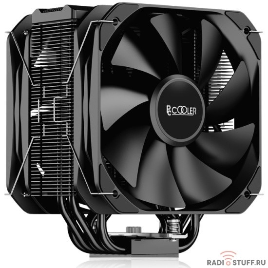 PCCooler Paladin EK6000 B Кулер  S115X/1200/1700/AM4 (8 шт/кор, TDP 250W, 2x130mm PWM FAN, медная база, 6 тепловых трубок 6мм, 800-1600RPM, 18-36dBa)
